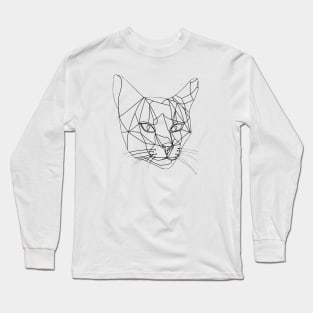 Line Cat Face Long Sleeve T-Shirt